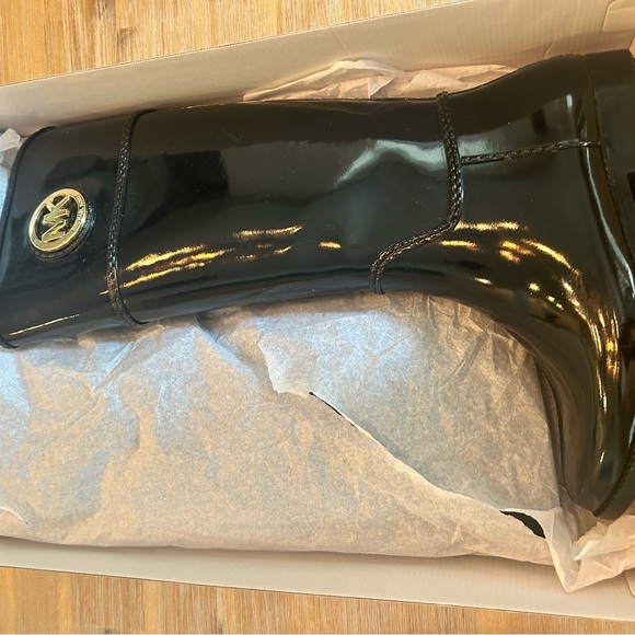 Michael Kors Stockard Tall Rain Boot Black Sz 8 - Picture 5 of 6